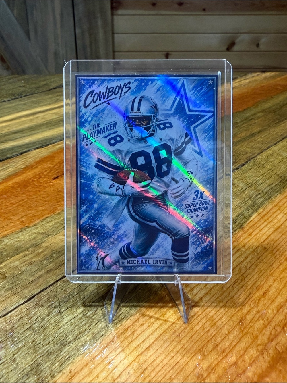 Michael Irvin Dallas Cowboys 3x Super Bowl Champion Custom Football Card